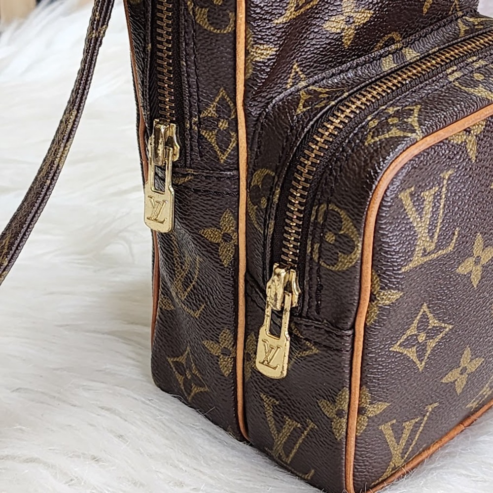 Authentic Louis Vuitton Monogram Mini Amazon Crossbody Bag Brown Vintage - Picture 4 of 16